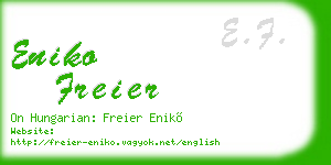 eniko freier business card